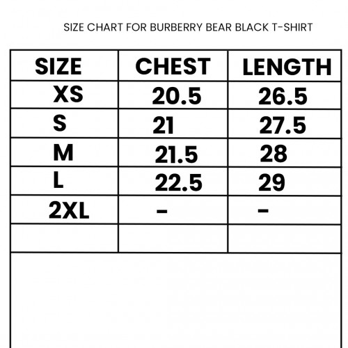 B*rberry Bear Black T-Shirt